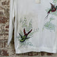 1970s White Graphic Knitted Button Shirt