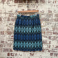 1970s Blue Aztec Skirt