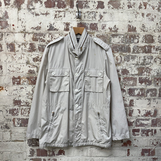 1980s Light Grey Levi's Military Style Jacket