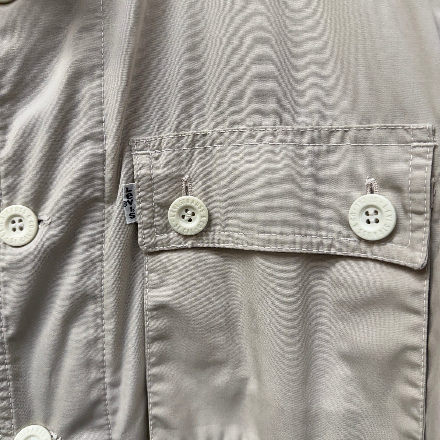 1980s Light Grey Levi's Military Style Jacket