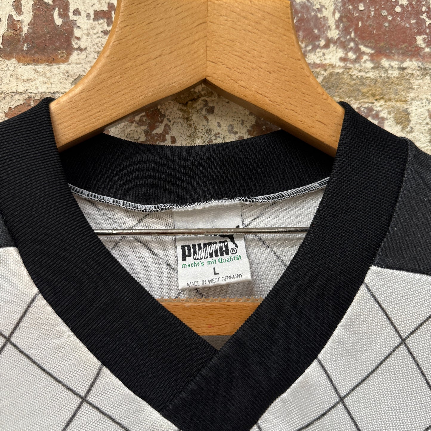 1980s White Patterned Puma Sports T-Shirt