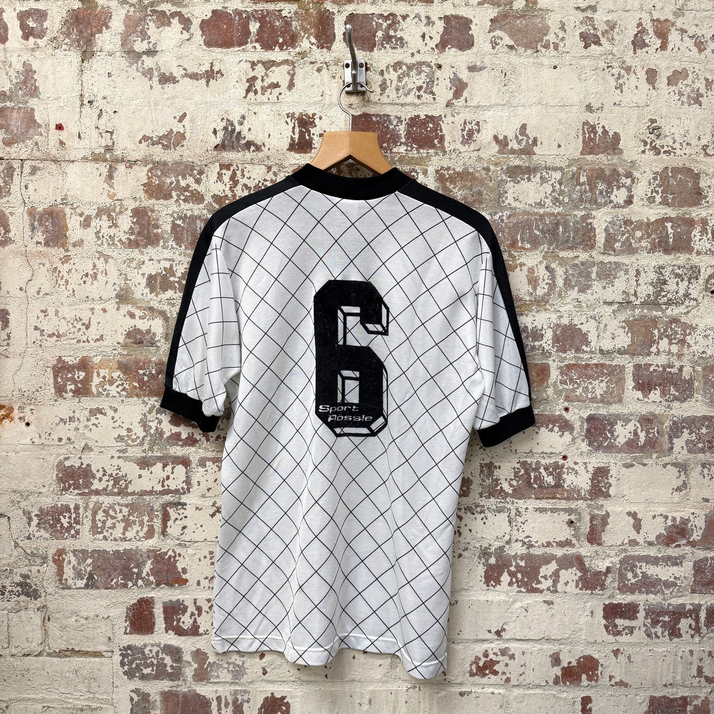 1980s White Patterned Puma Sports T-Shirt