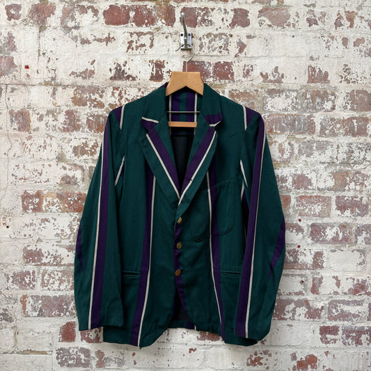 1940s Striped University Suit Blazer Jacket