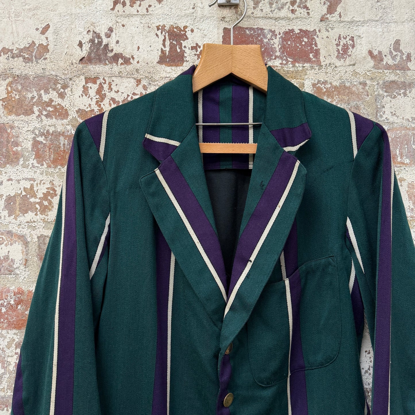 1940s Striped University Suit Blazer Jacket