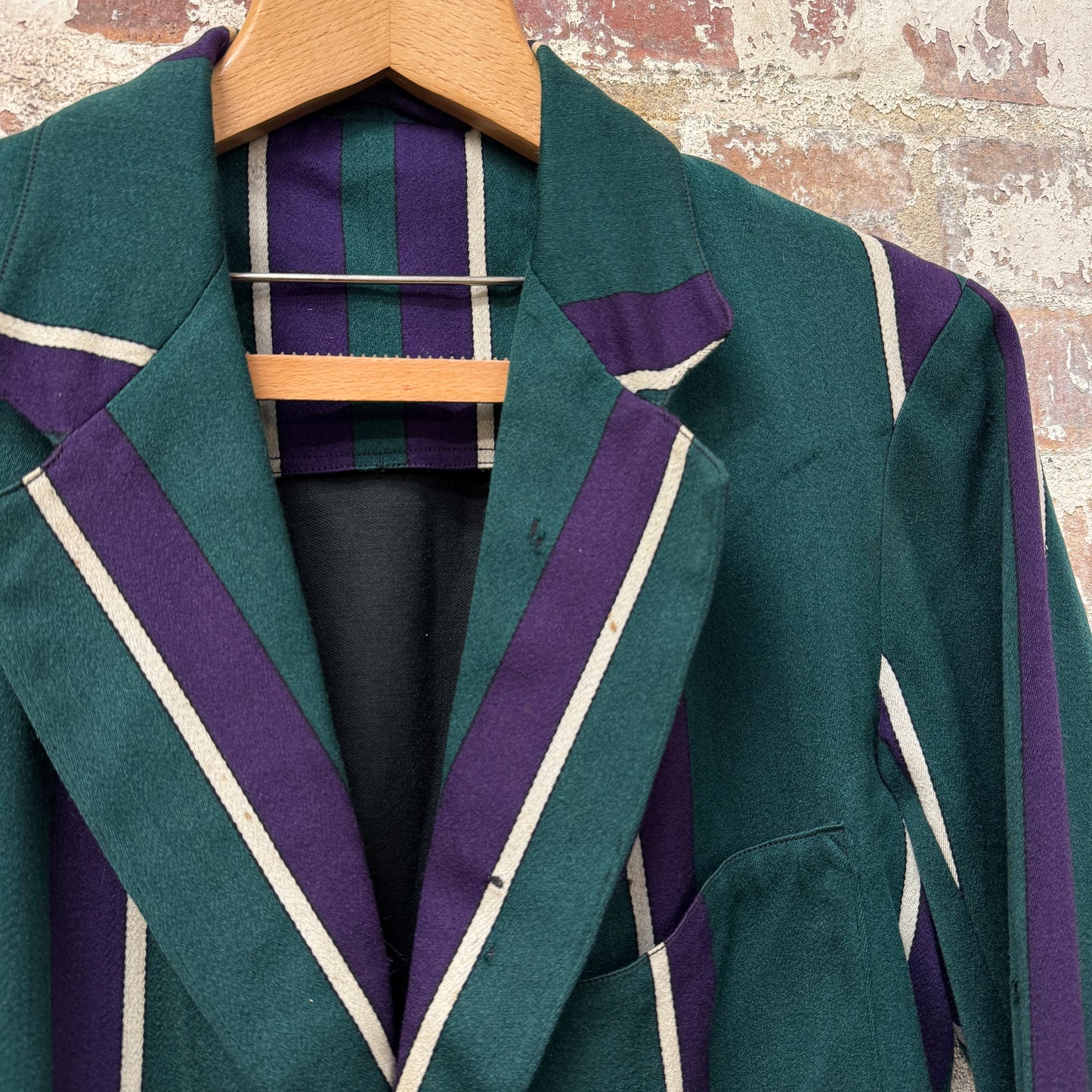 1940s Striped University Suit Blazer Jacket