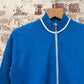 1970s Blue Knitted Zip Up Track Top