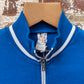 1970s Blue Knitted Zip Up Track Top