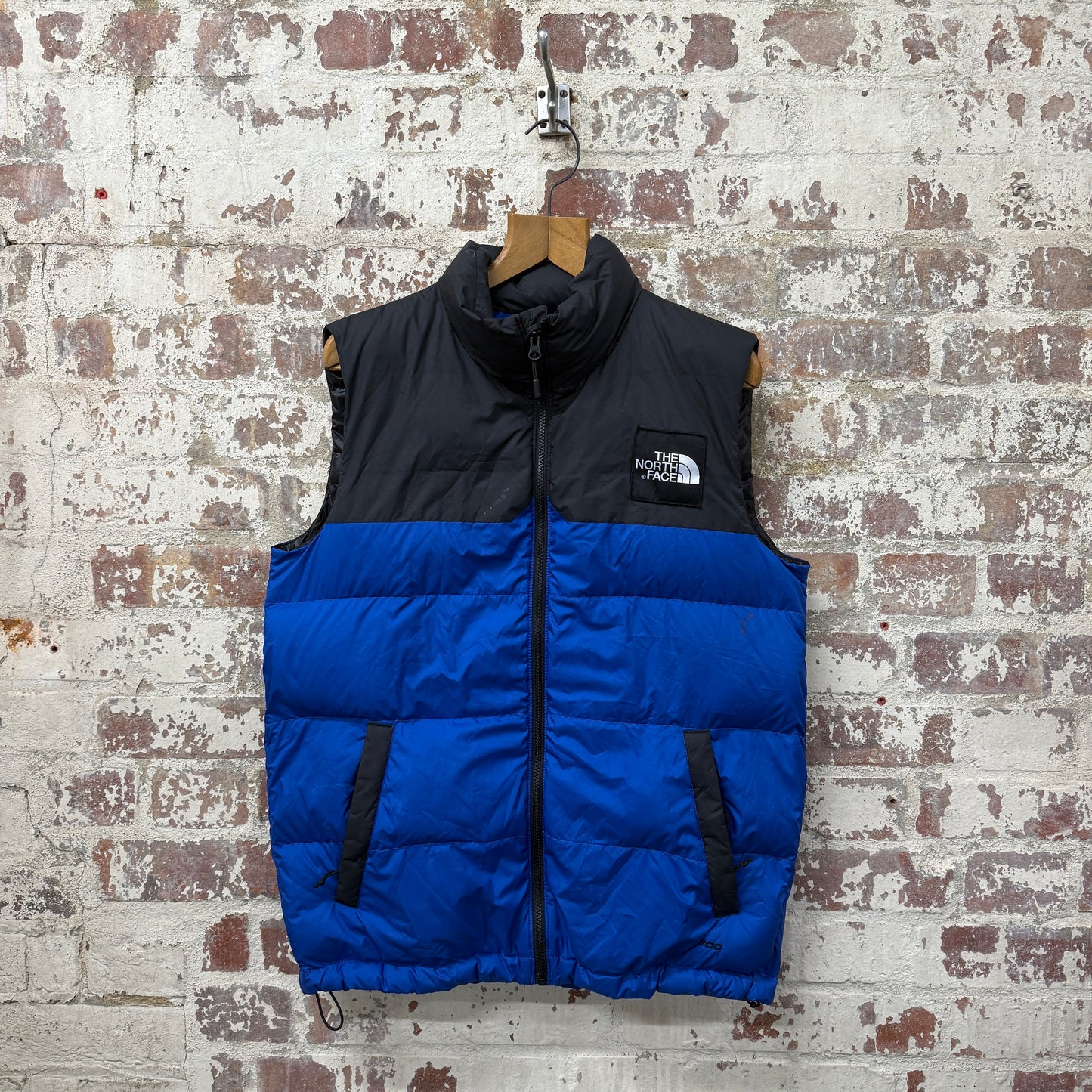 Blue and Black The North Face Puffer Gilet Jacket
