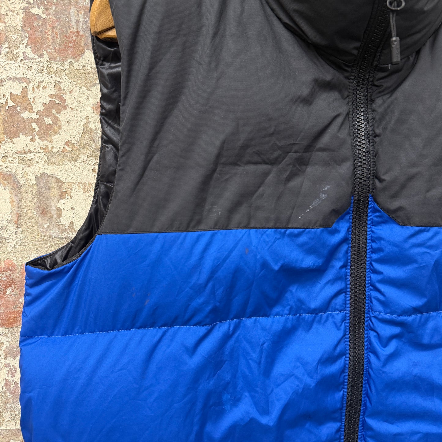 Blue and Black The North Face Puffer Gilet Jacket