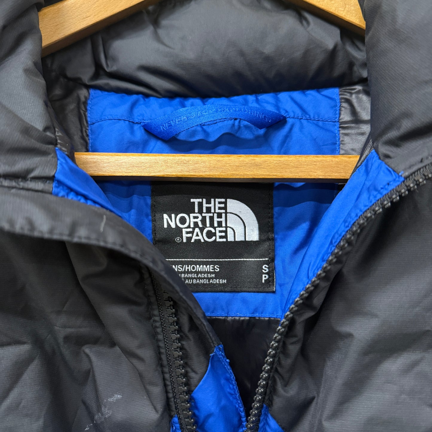 Blue and Black The North Face Puffer Gilet Jacket