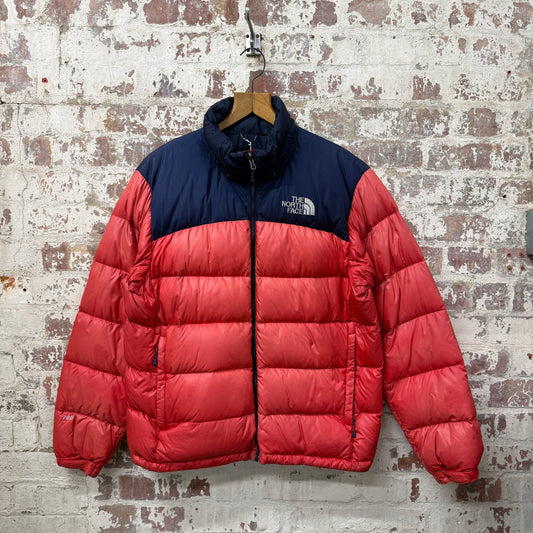 The North Face Scarlet and Navy Puffer Jacket