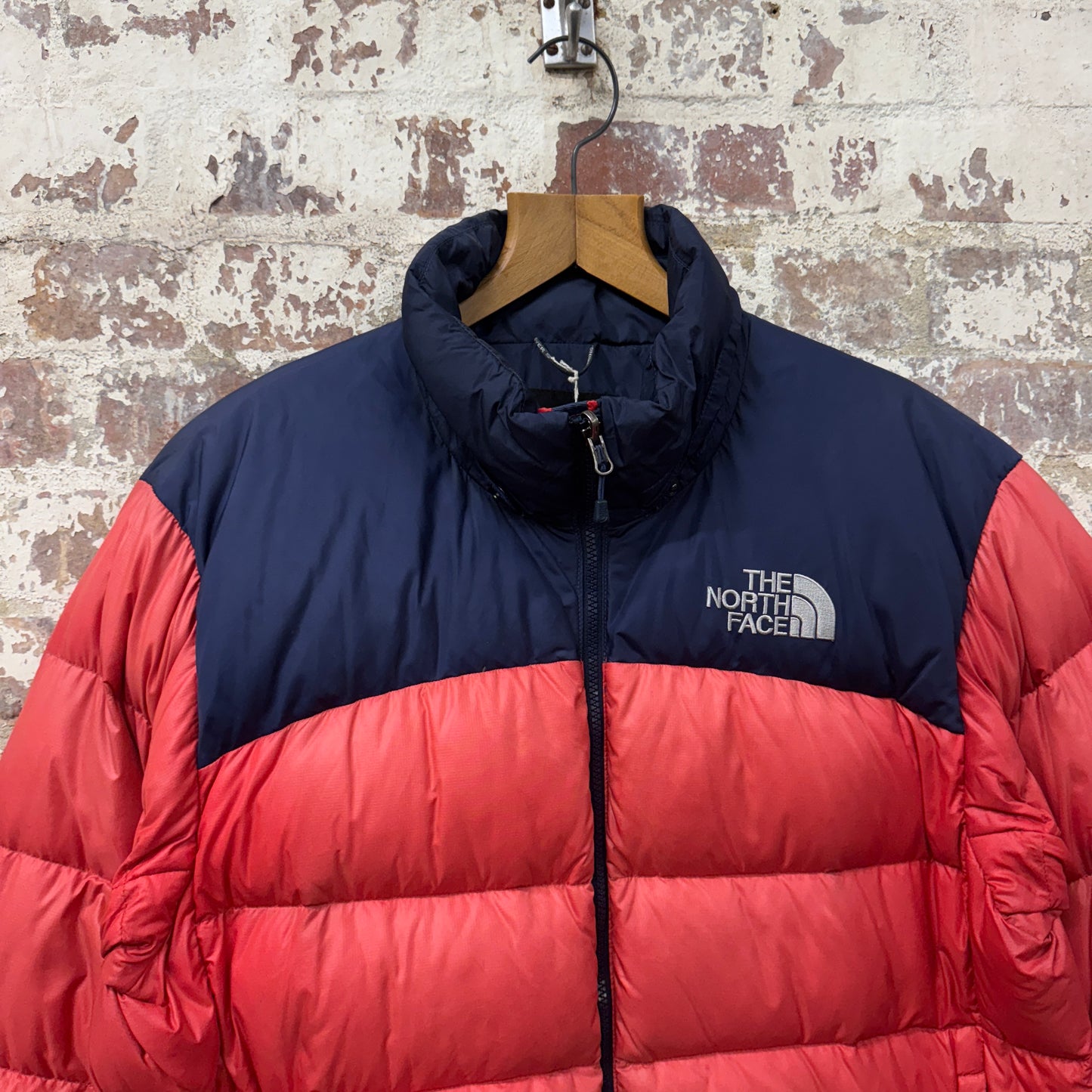 The North Face Scarlet and Navy Puffer Jacket