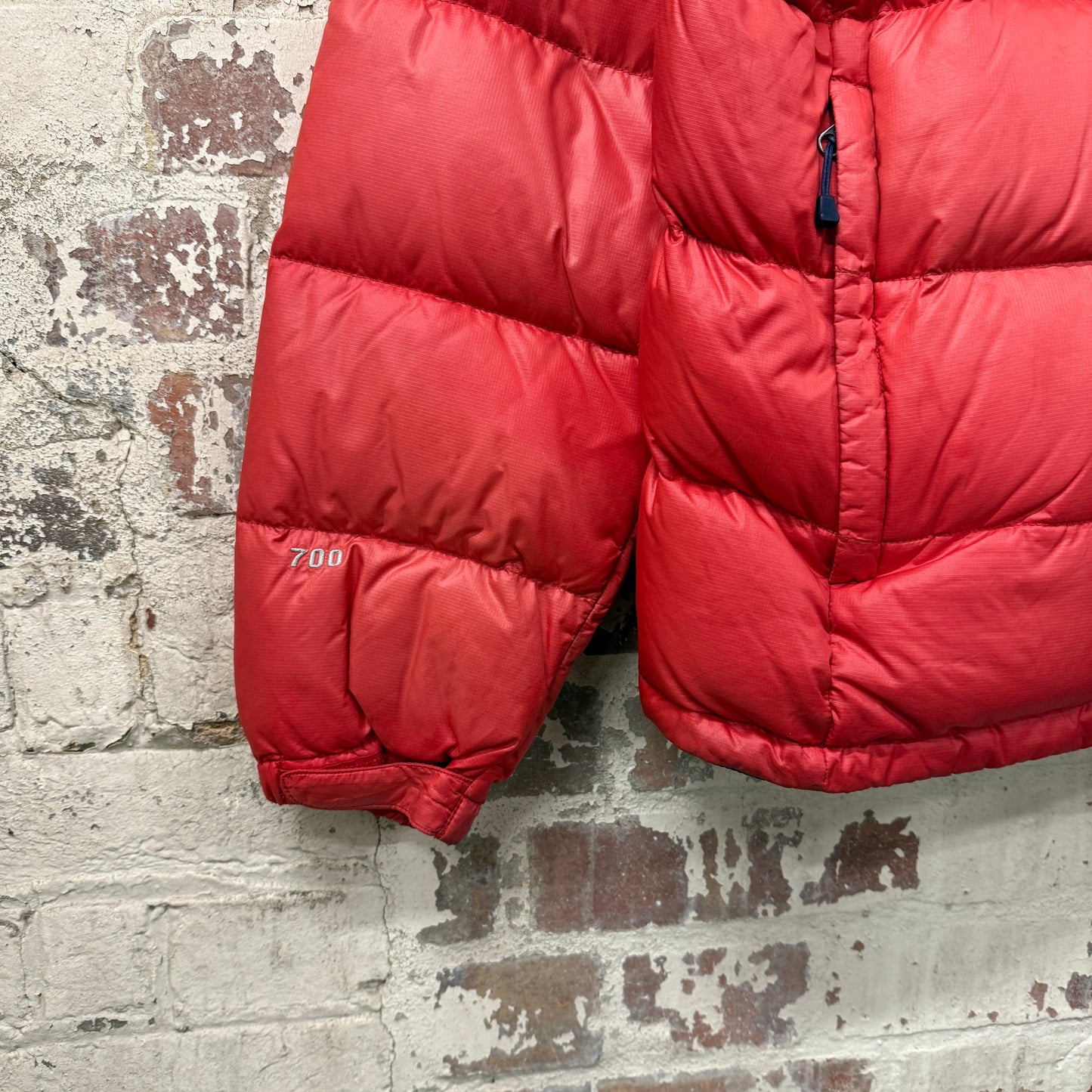 The North Face Scarlet and Navy Puffer Jacket