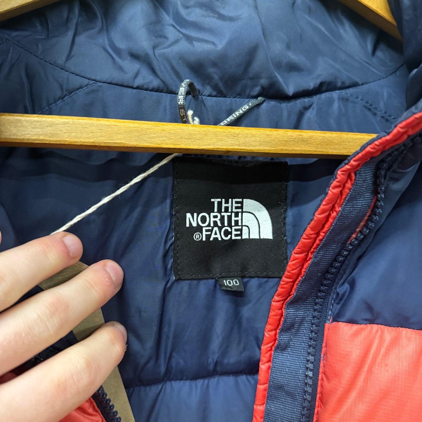 The North Face Scarlet and Navy Puffer Jacket
