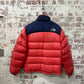 The North Face Scarlet and Navy Puffer Jacket