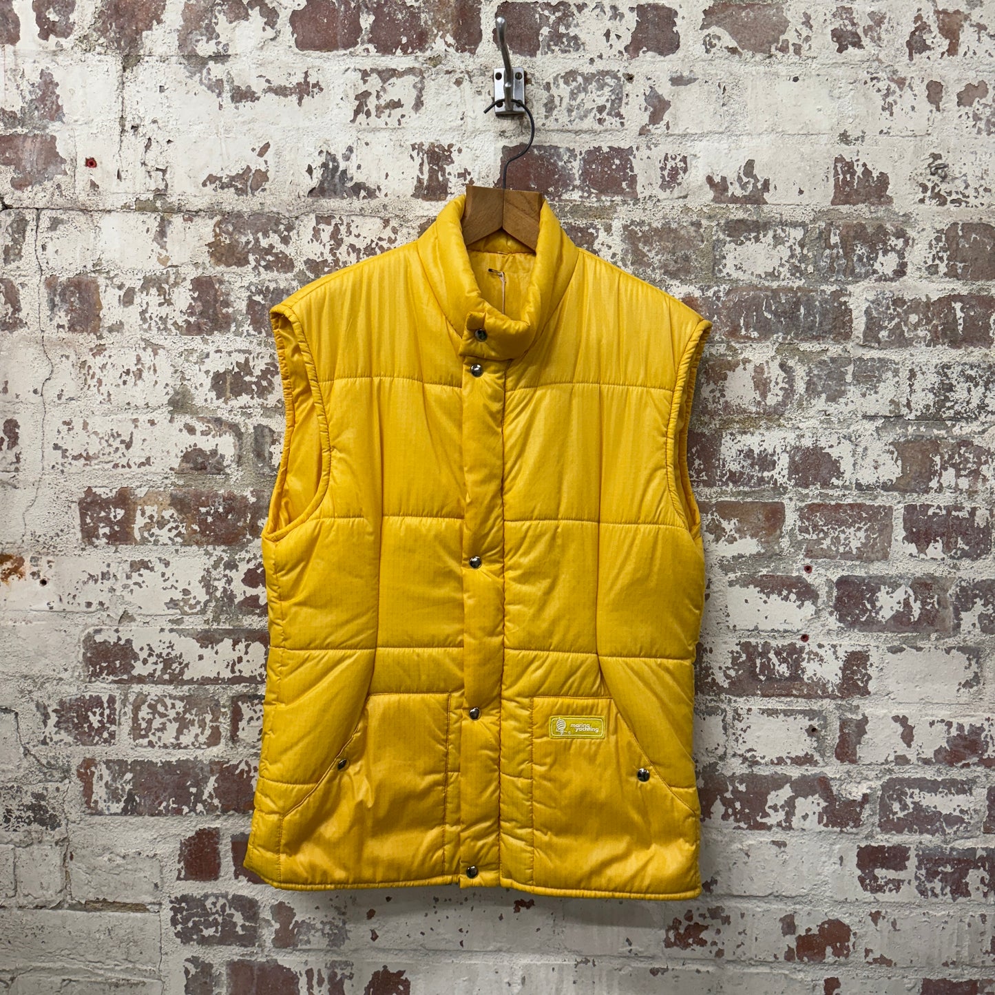 1980s Yellow Marine Yachting Gilet Jacket