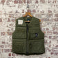 1970s Green British Padded Fishing Gilet Jacket