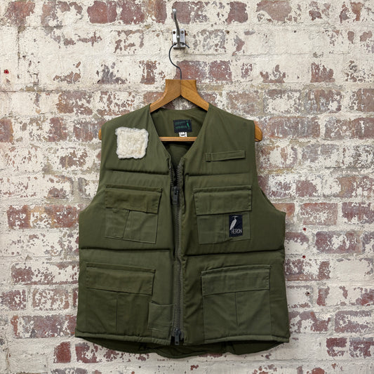 1970s Green British Padded Fishing Gilet Jacket