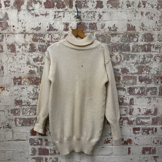 1980s Cream British Military Submariner Wool Knit Jumper