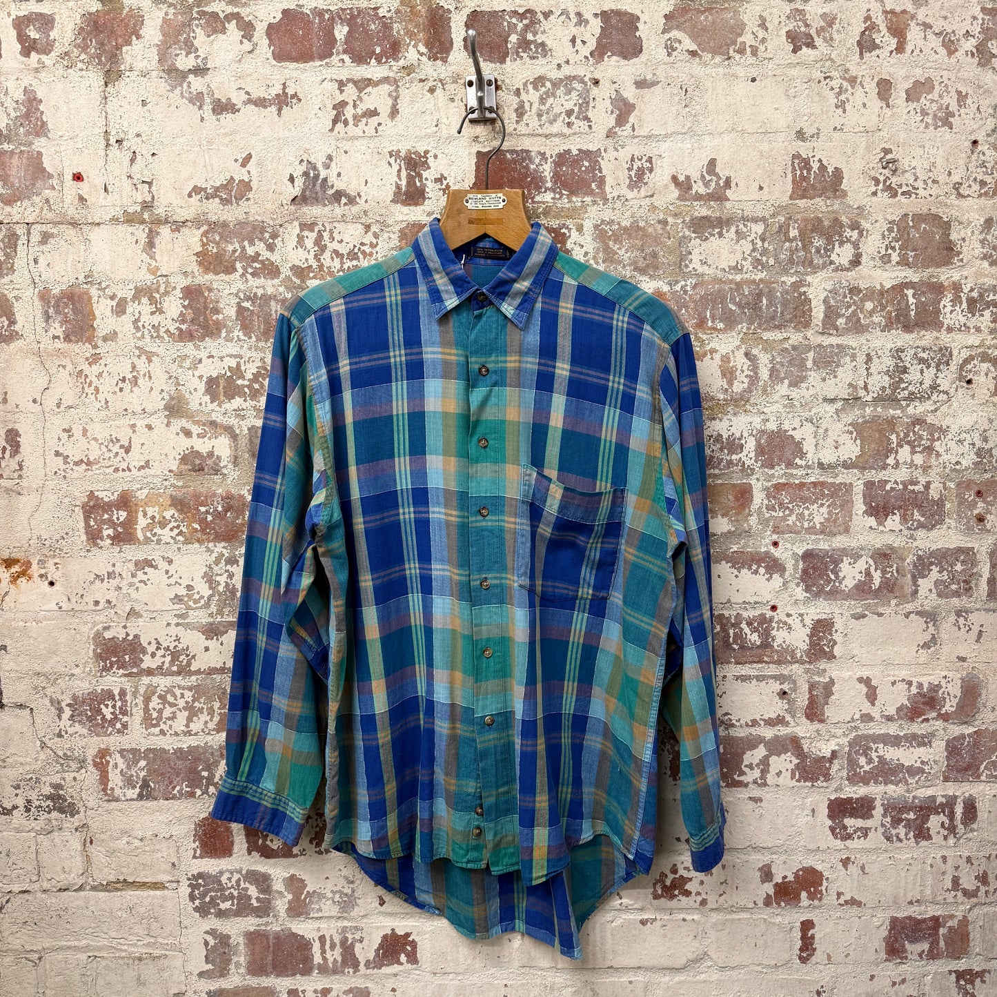 1980s Checkered Multicoloured Button Up Shirt