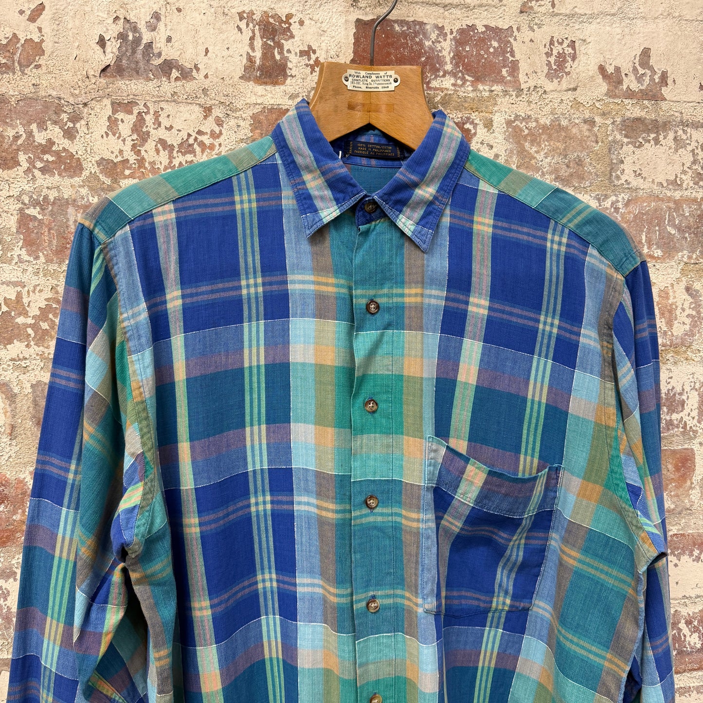 1980s Checkered Multicoloured Button Up Shirt