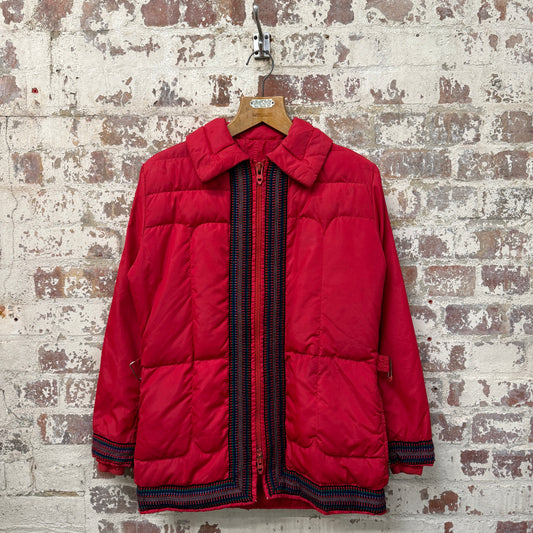 1970s Red Goose Down Ski Jacket