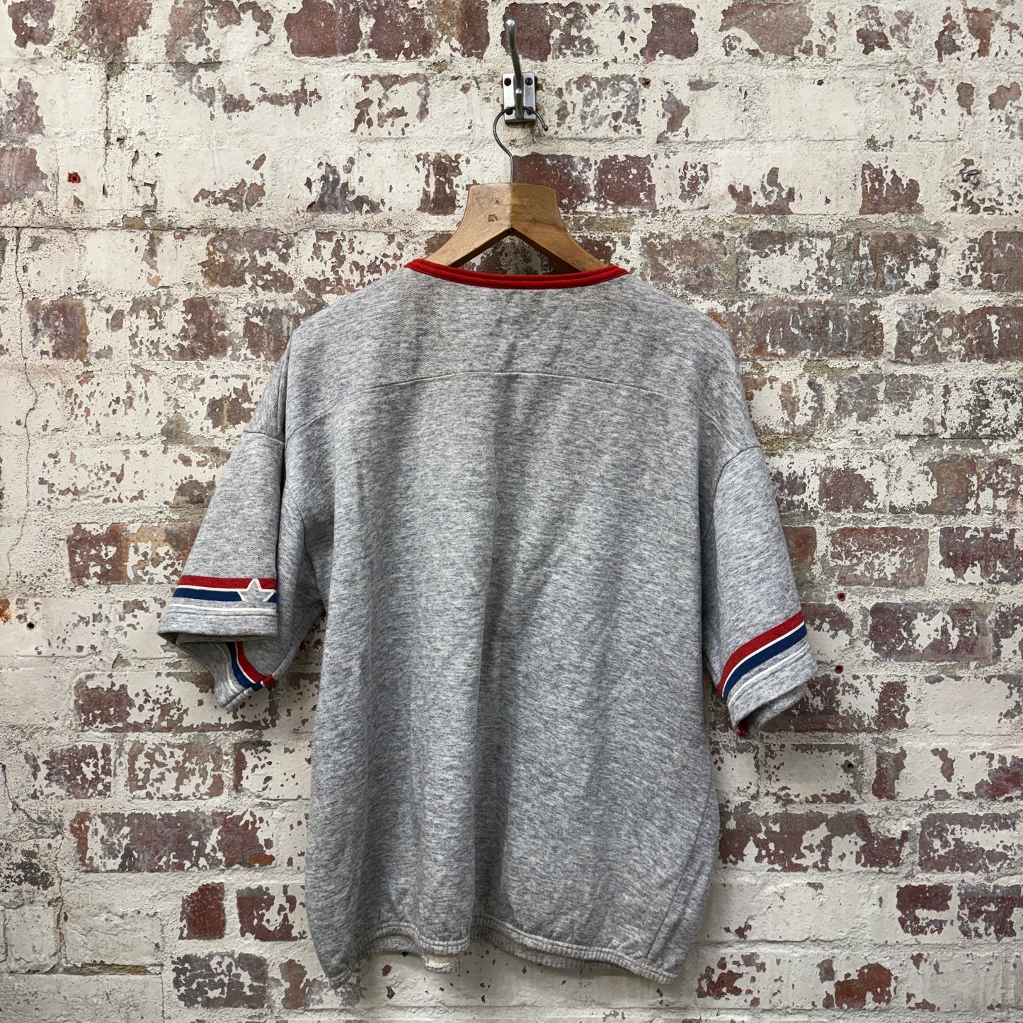 1980s Grey Oversized Short Sleeved Sweatshirt