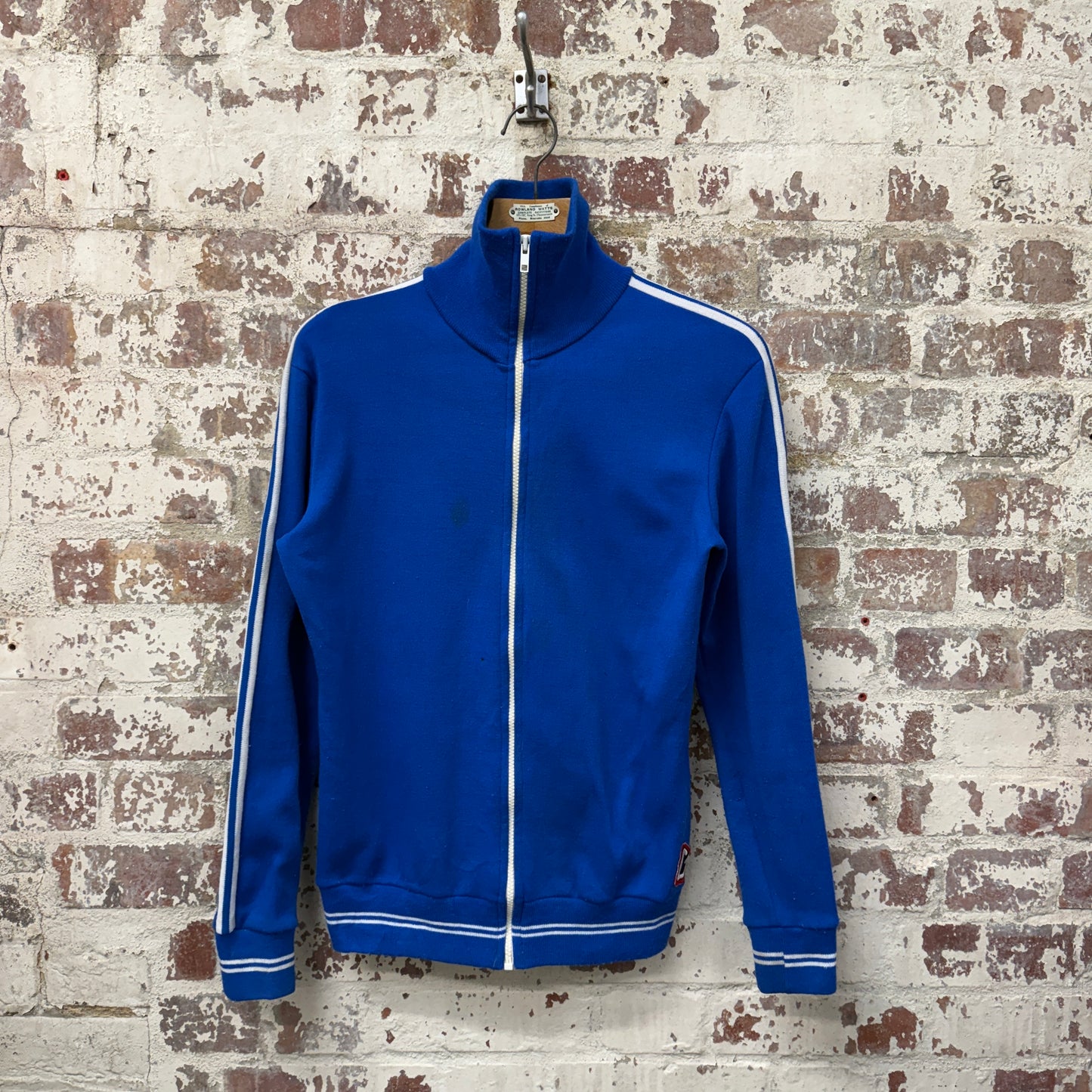 1970s Blue Knitted Track Top