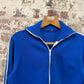 1970s Blue Knitted Track Top