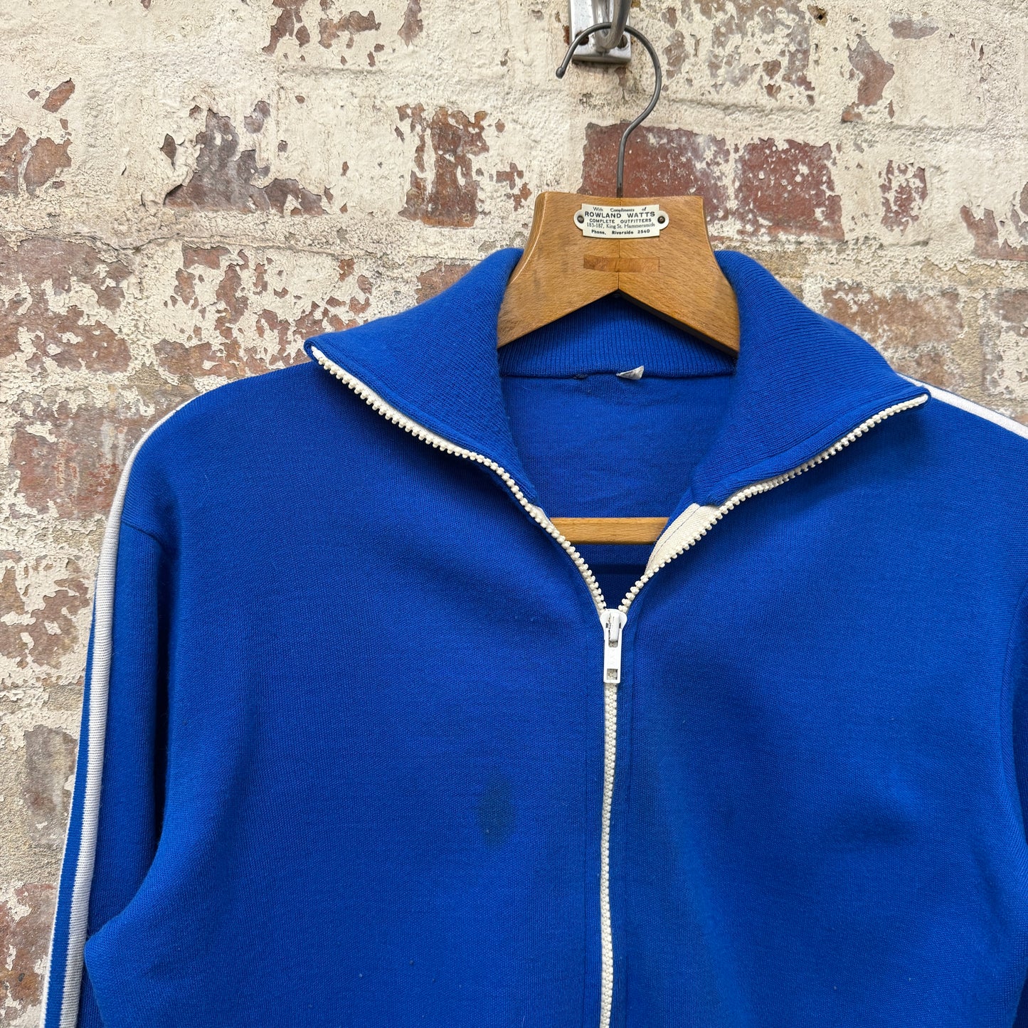 1970s Blue Knitted Track Top