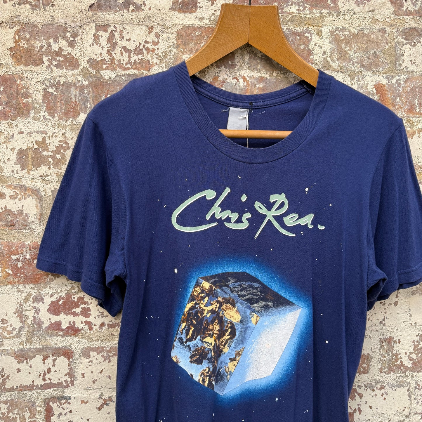 1990 Navy Chris Rhea Tour Graphic T-Shirt