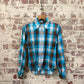 1970s Blue Checkered Zip Up Jacket