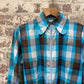1970s Blue Checkered Zip Up Jacket