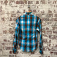 1970s Blue Checkered Zip Up Jacket