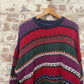 1990s Coogi Style Multicoloured Knitted Jumper