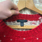 1990s Red Lands End Wool Knitted Jumper