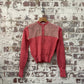 1950s British Pink Wool Knitted Cardigan Jumper