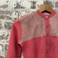 1950s British Pink Wool Knitted Cardigan Jumper