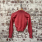 1950s British Pink Wool Knitted Cardigan Jumper