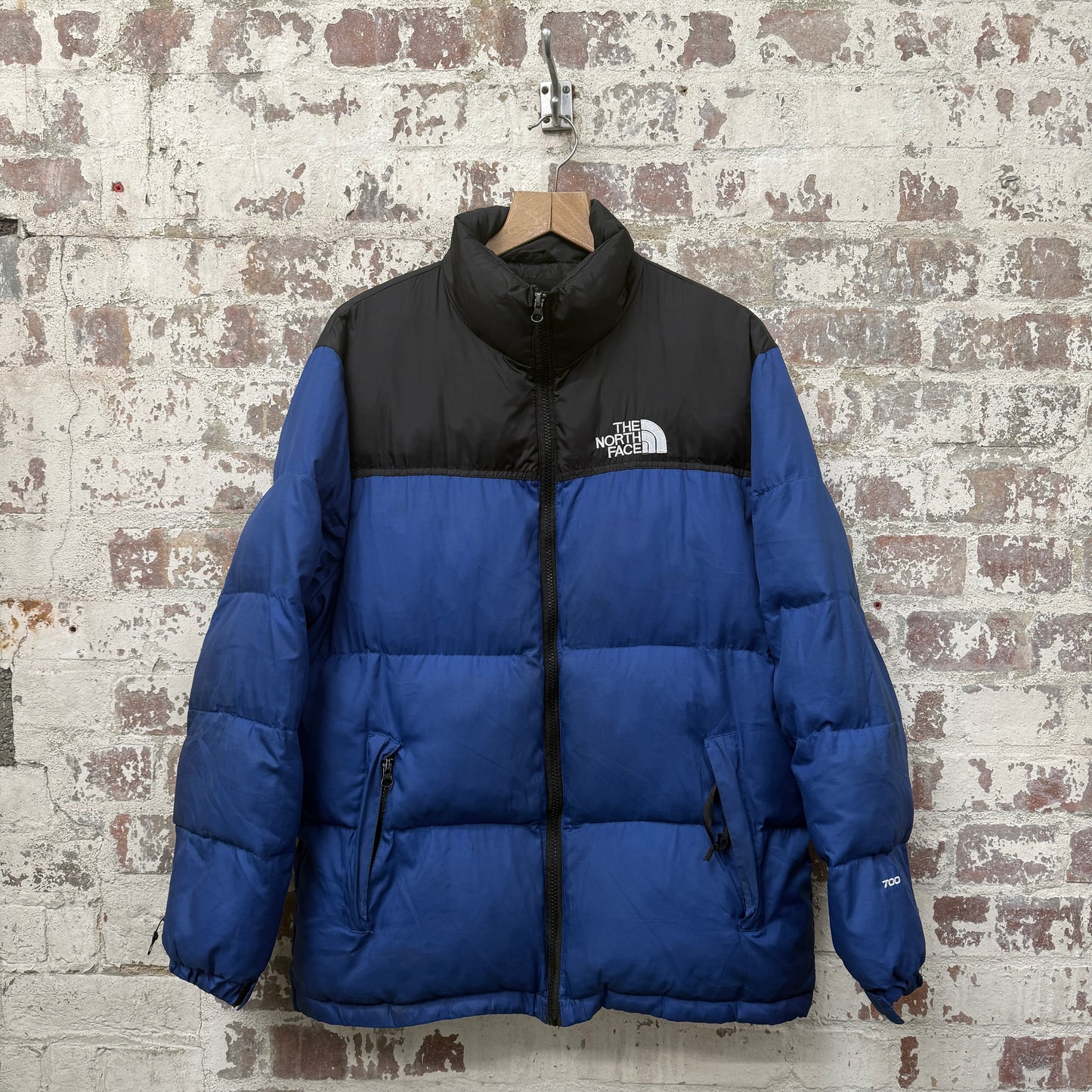 Blue and Black The North face Puffer Jacket