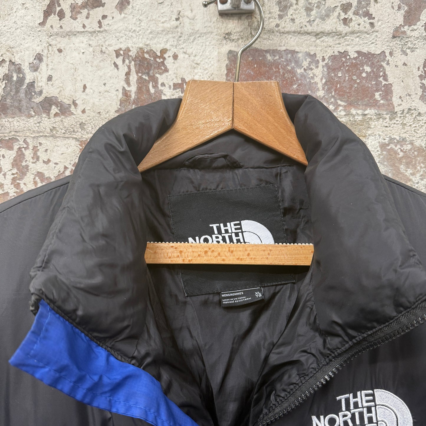 Blue and Black The North face Puffer Jacket
