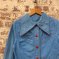1970s Blue Cotton "Collar' Jacket