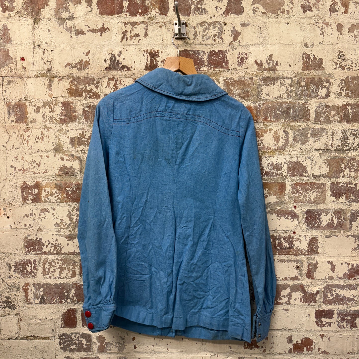 1970s Blue Cotton "Collar' Jacket