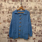 1980s Blue Wool Cable Knit Toggle Jumper