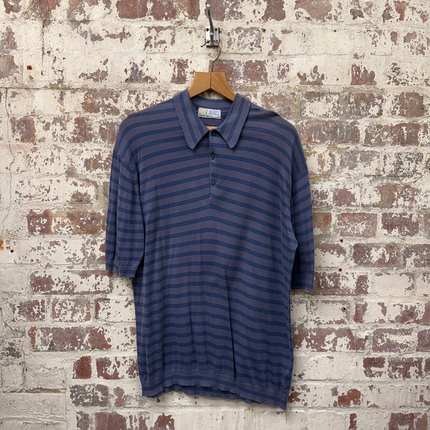 1980s Navy John Smedley Polo Shirt