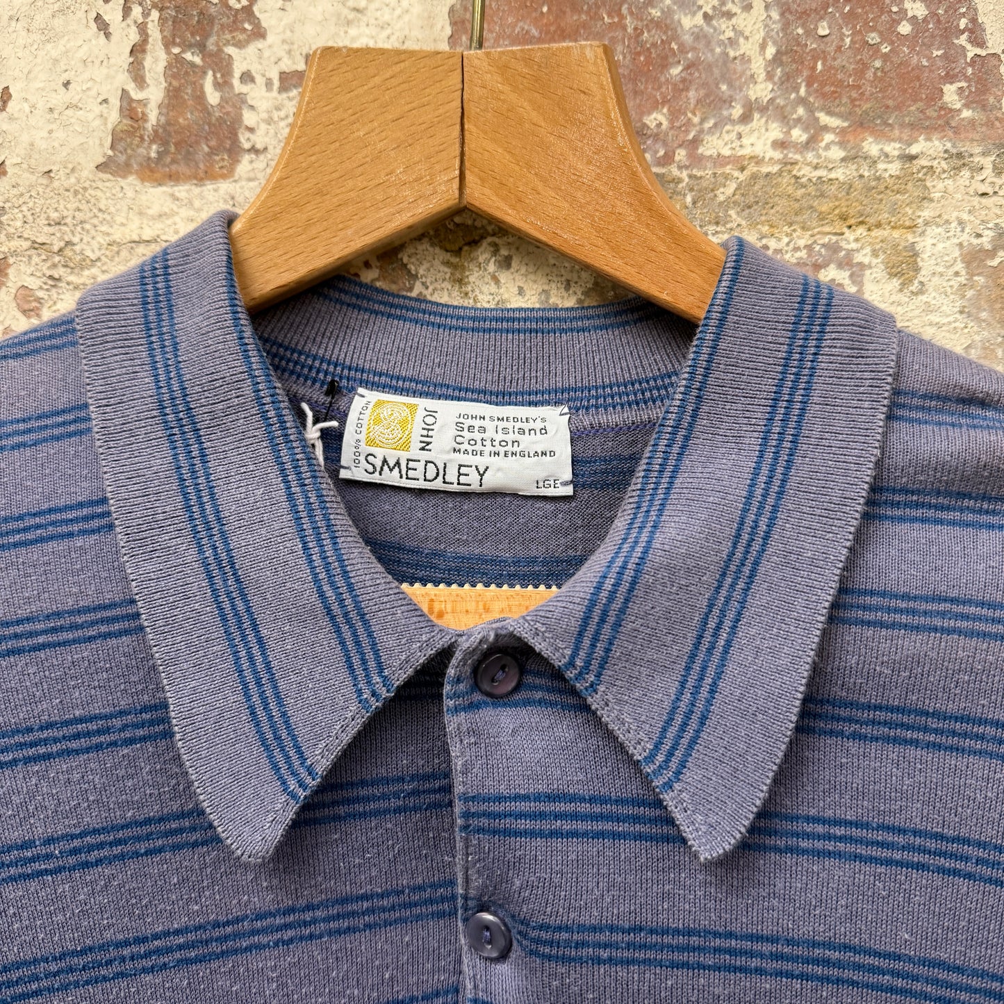 1980s Navy John Smedley Polo Shirt