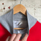 1980s Grey and Red Zip Track Top Jumper