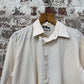 1970s Cream Polka Dot Button Up Shirt