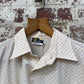 1970s Cream Polka Dot Button Up Shirt