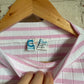 1970s Pink Striped Boat Neck T-Shirt Top